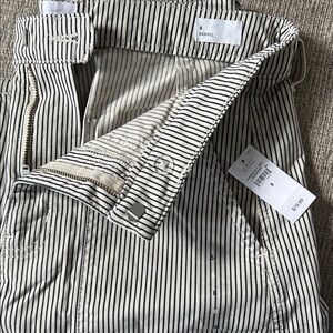 GAP Navy and White Striped Barrel Cut Pants